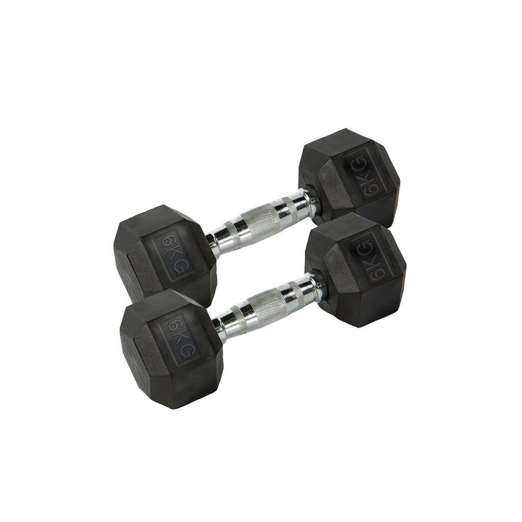 OZIO FITNESS Mancuernas hexagonales de 6 kg (par) Fitness Musculación