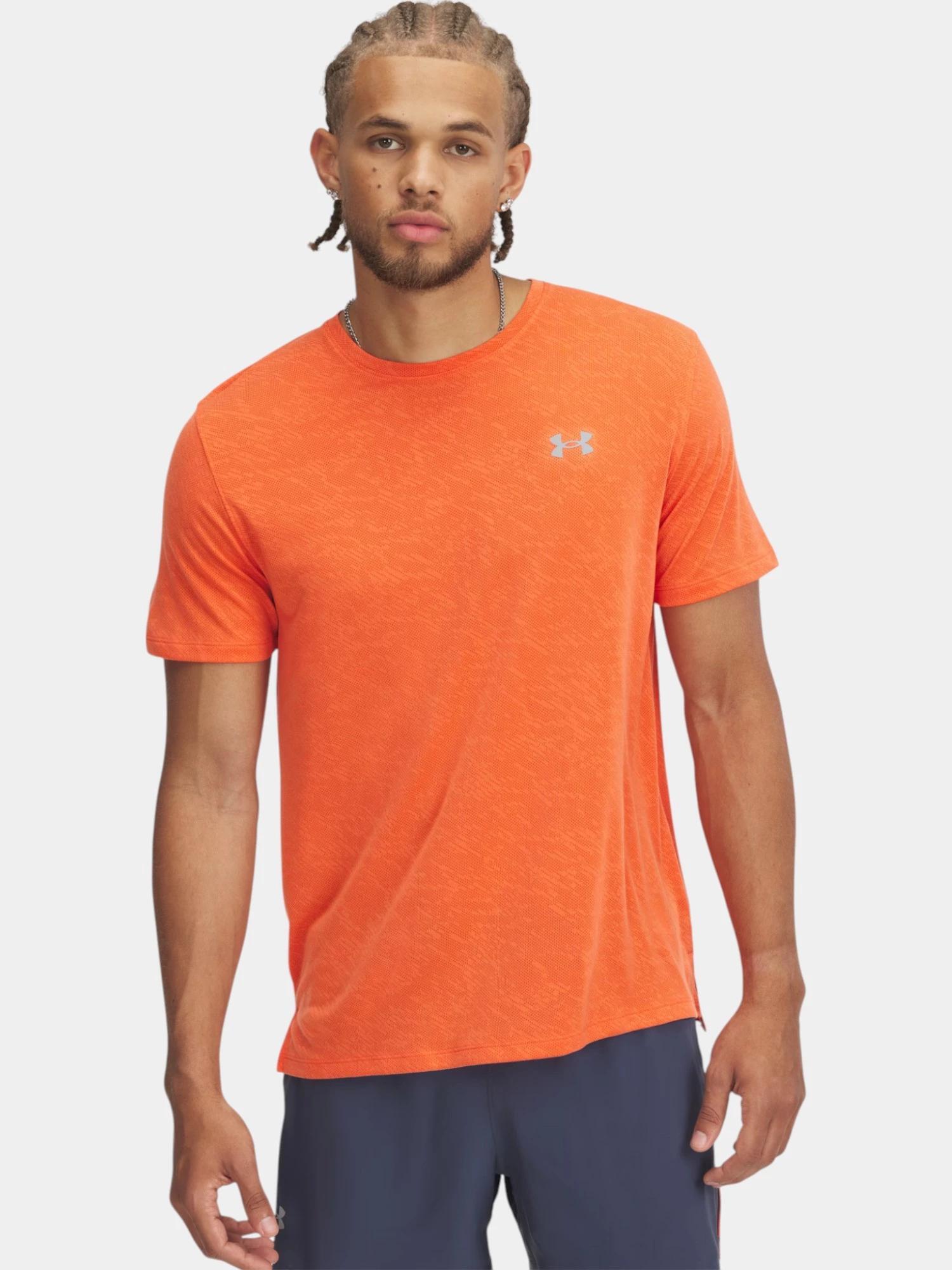 Férfi rövid ujjú sport póló UA Launch Camo Shortsleeve 1/4