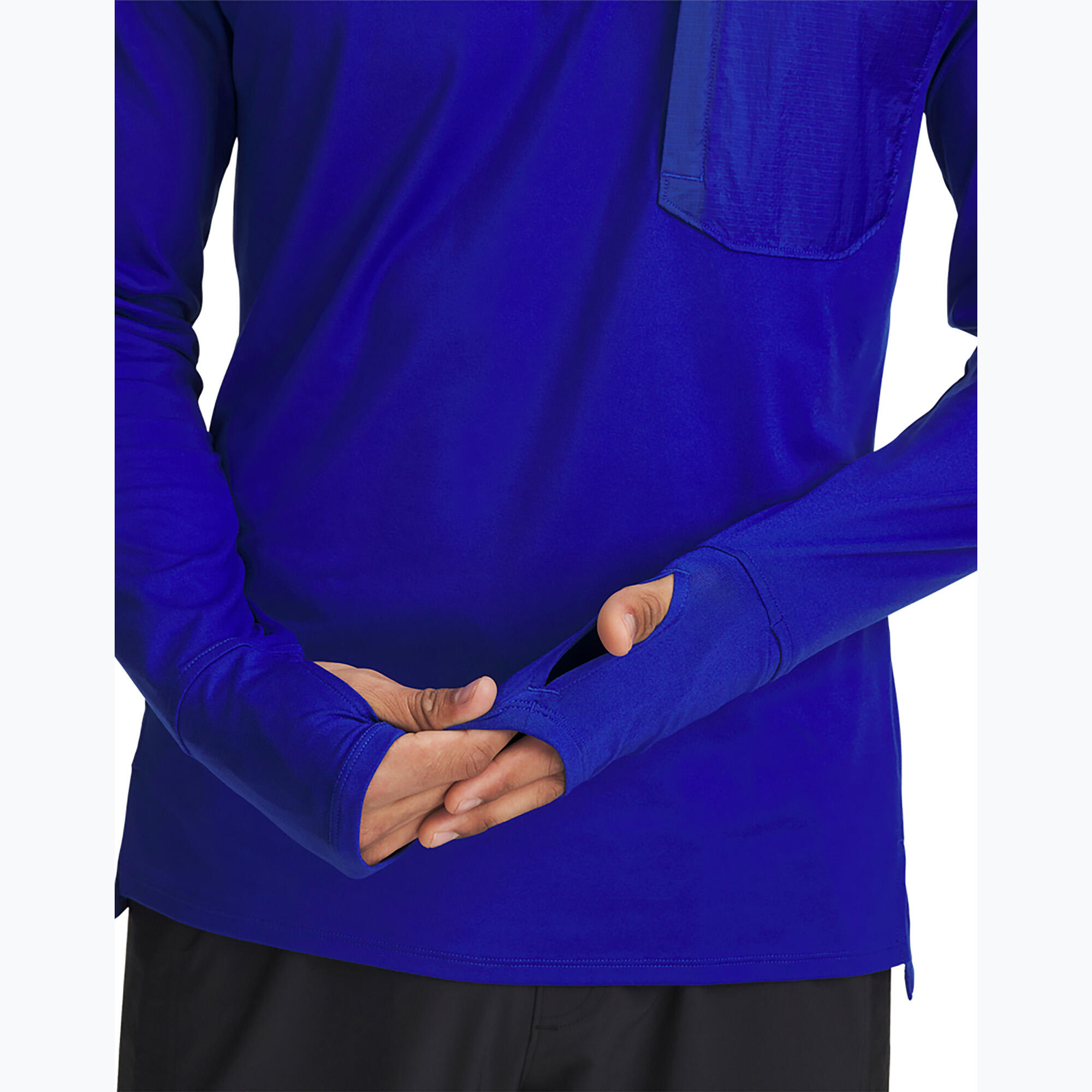 Heren Under Armour Trail Run hardloopshirt met kwartrits 3/4