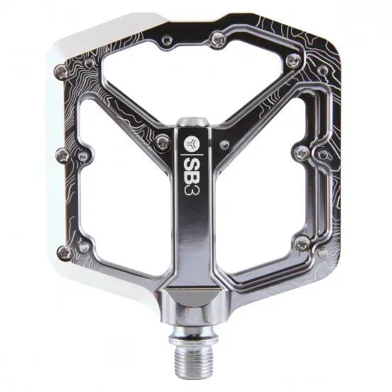Pair of SB3 Spectrum Silver Flat Pedals
