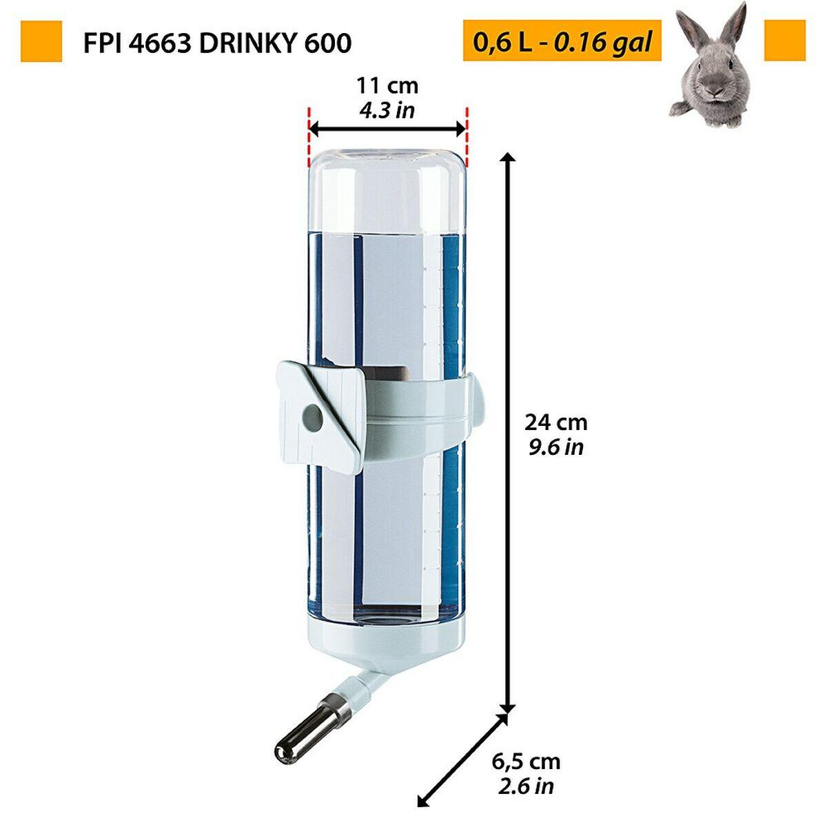 Mangeoir pour animaux Ferplast Fpi 4663 Drinky 600 Gris 2/3