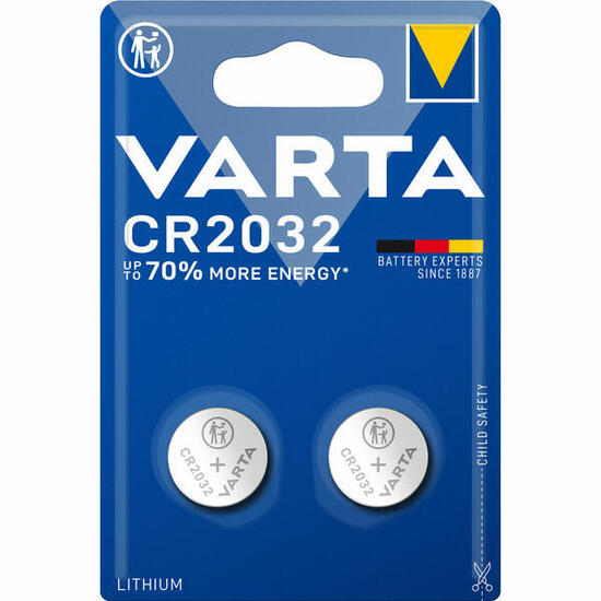 Lithium Knoopcelbatterijen Varta CR 2032 2 Stuks