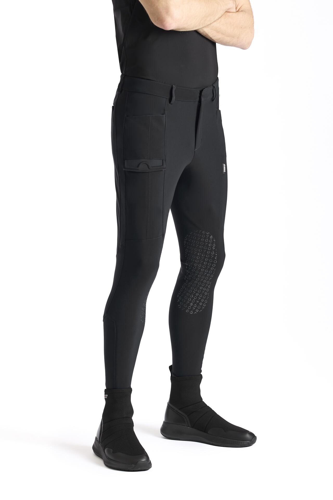 EGO7 Blackego7 Rijbroek Embossed Knie Grip Heren