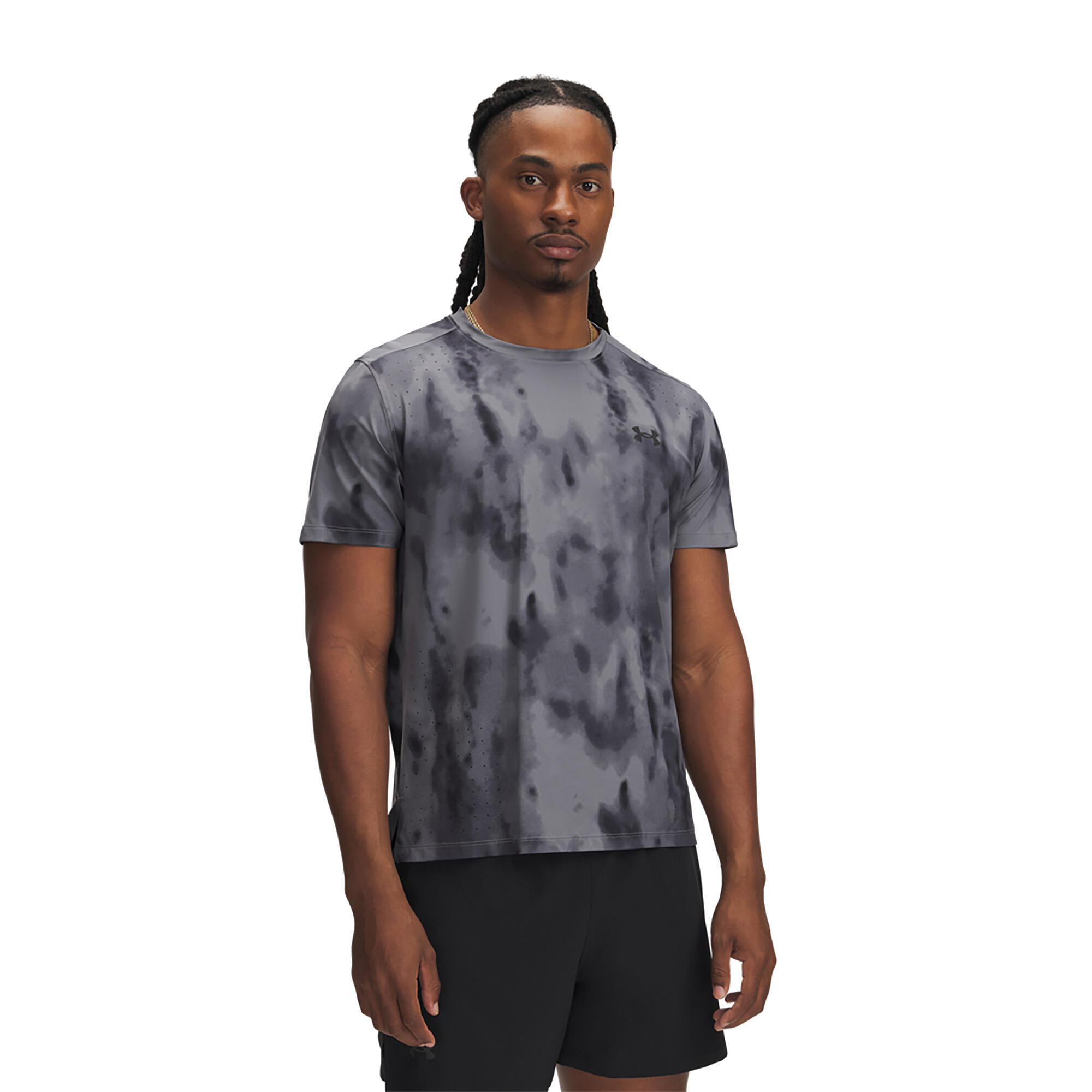 T-shirt de course pour homme Under Armour Launch Elite Print 1/4