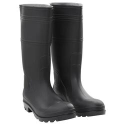 Bottes de Pluie Vidaxl Taille 46 PVC Noir - Confort Optimal Sous la Pluie