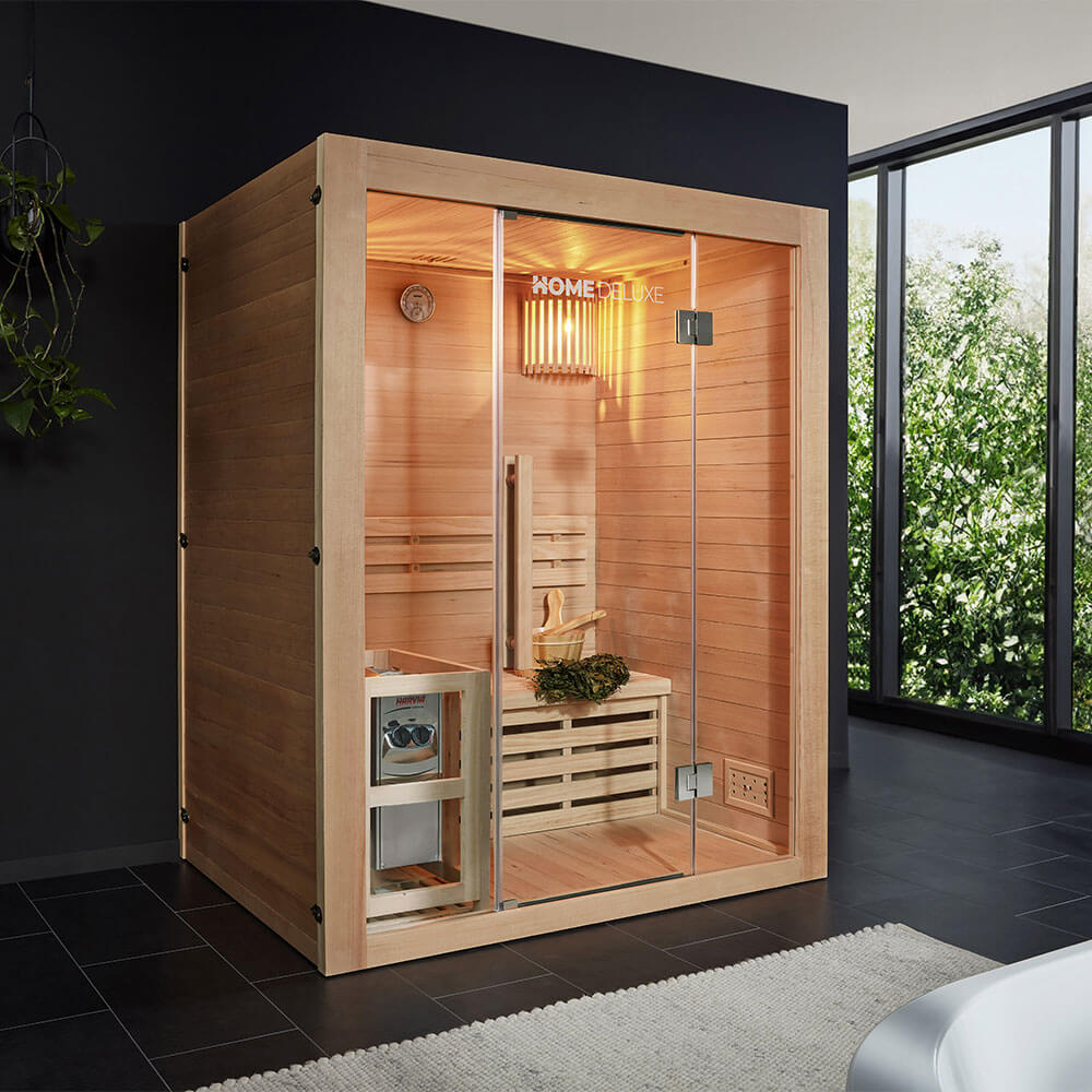 Sauna traditionnel SKYLINE L - 150 x 120 cm pour 3 personnes 2/7