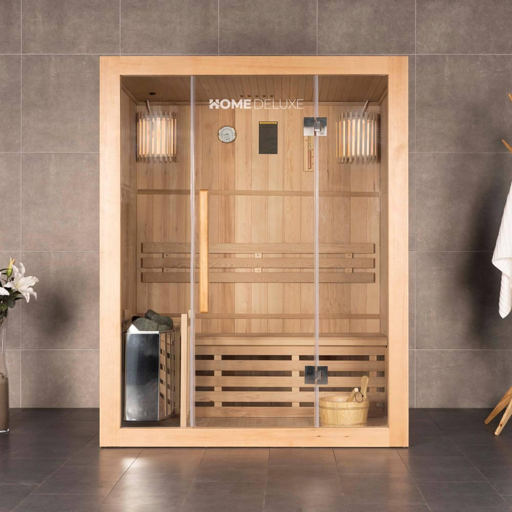 Sauna traditionnel SKYLINE L - 150 x 120 cm pour 3 personnes 3/7