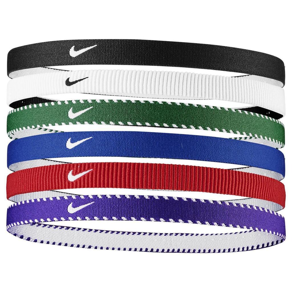 Flexible Classic Hairband (Pack of 6) (Royal Blue/Red)