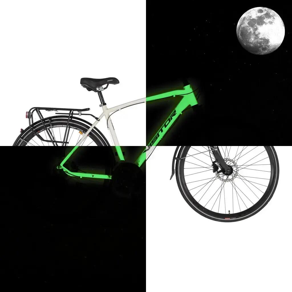 Férfi trekking kerékpár, világítós - Explorer FluoBike Man 3/7