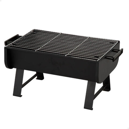 Aktive Barbecue portatile a carbonella in acciaio 45x30x25 cm con maniglie