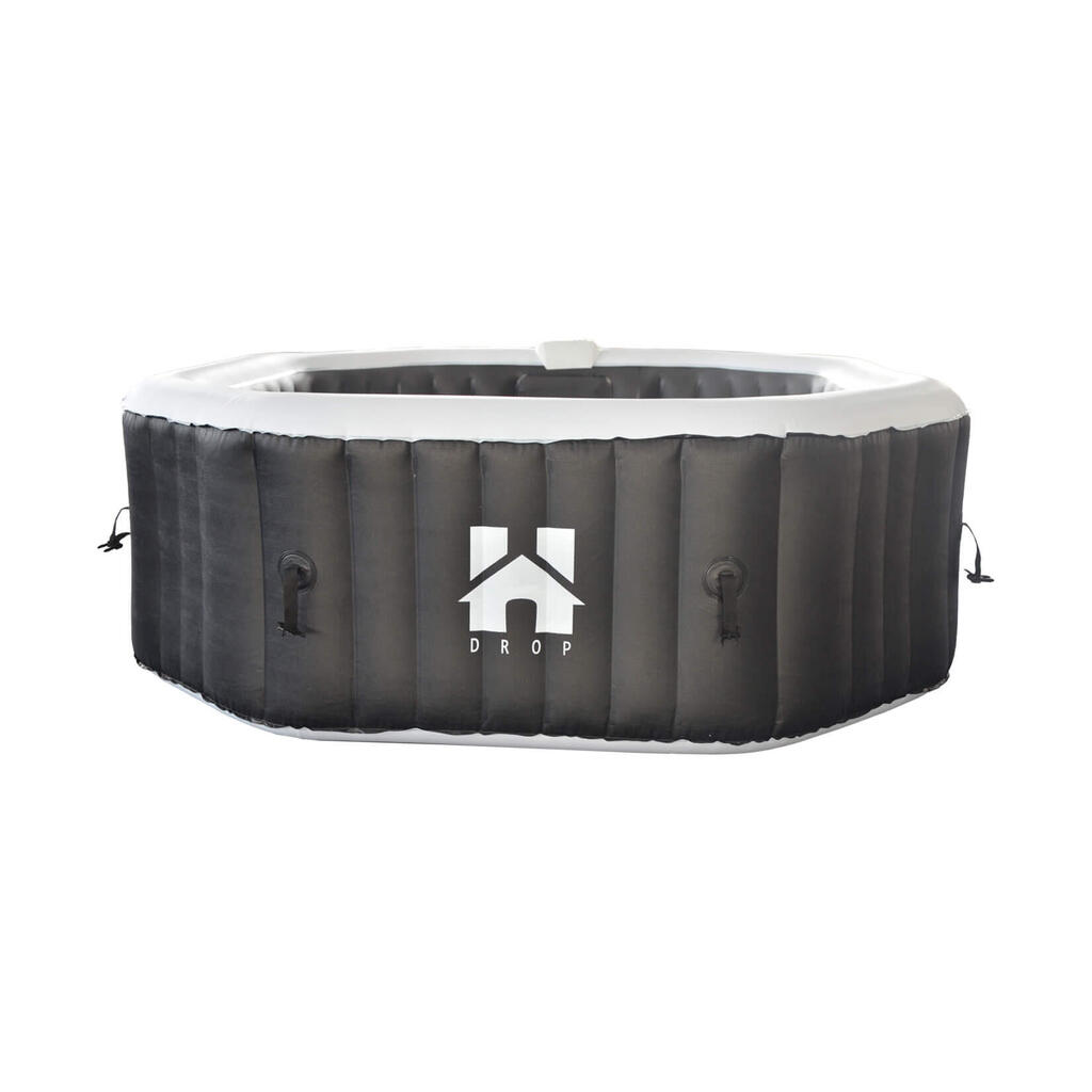 DROP Outdoor Hot Tub Ø185 cm Black for 6 People incl. Cover
