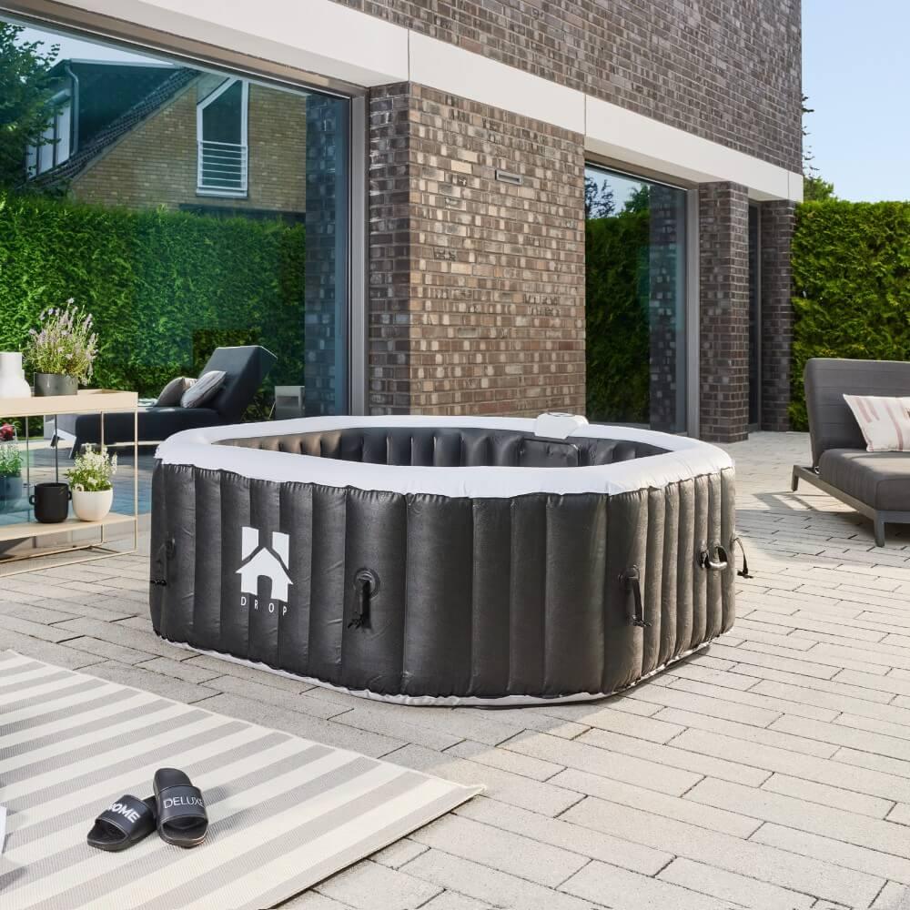 Spa DROP Ø185 cm nero per 6 persone con copertura 2/7