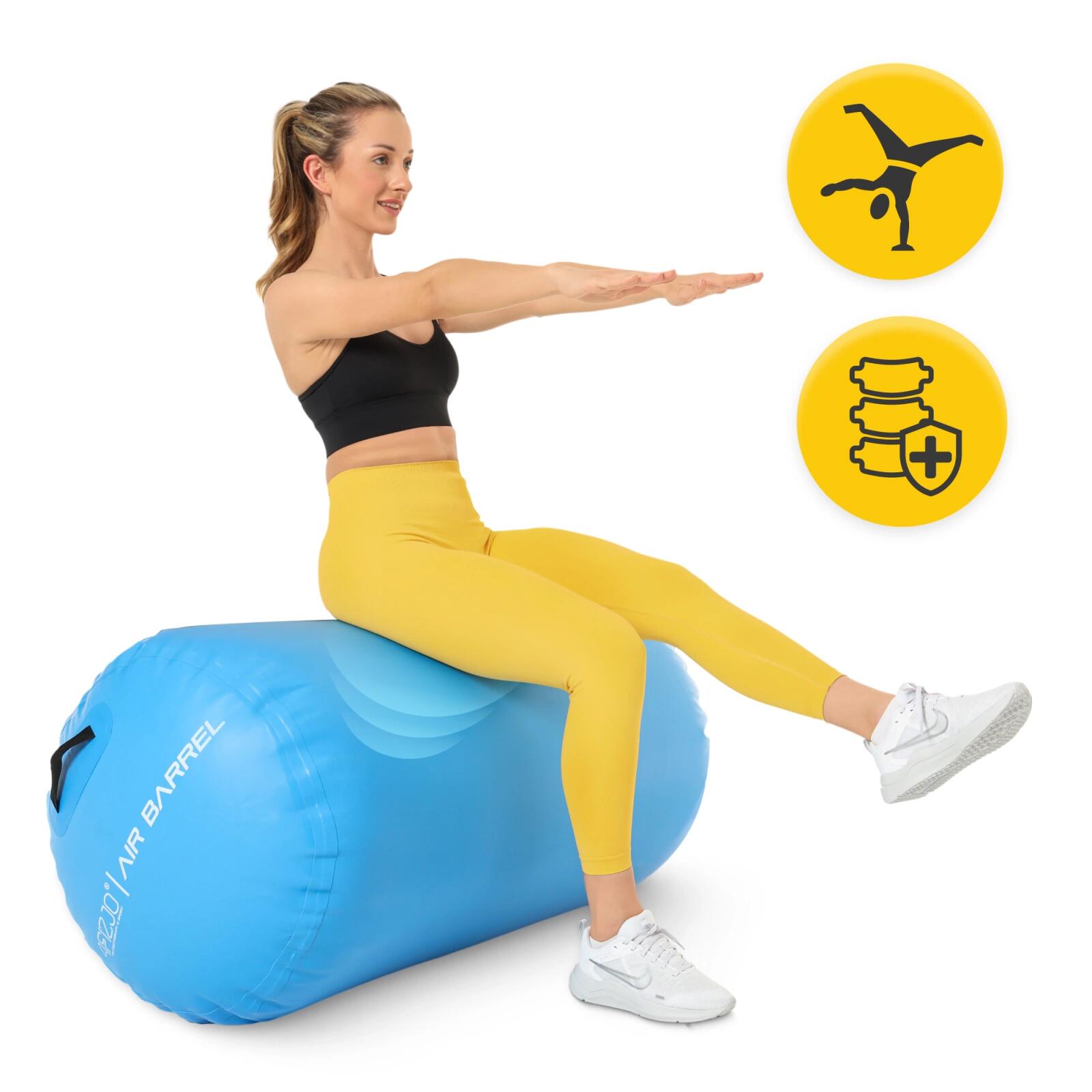 Dmuchany wałek gimnastyczny Air Barrel 4FIZJO z pompką 3/7