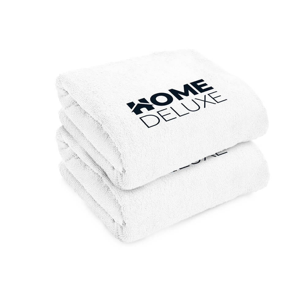 Home Deluxe - Set De 2 Serviettes De Bain – 70 × 140 Cm - Serviette De Bain - Blanc - Decathlon