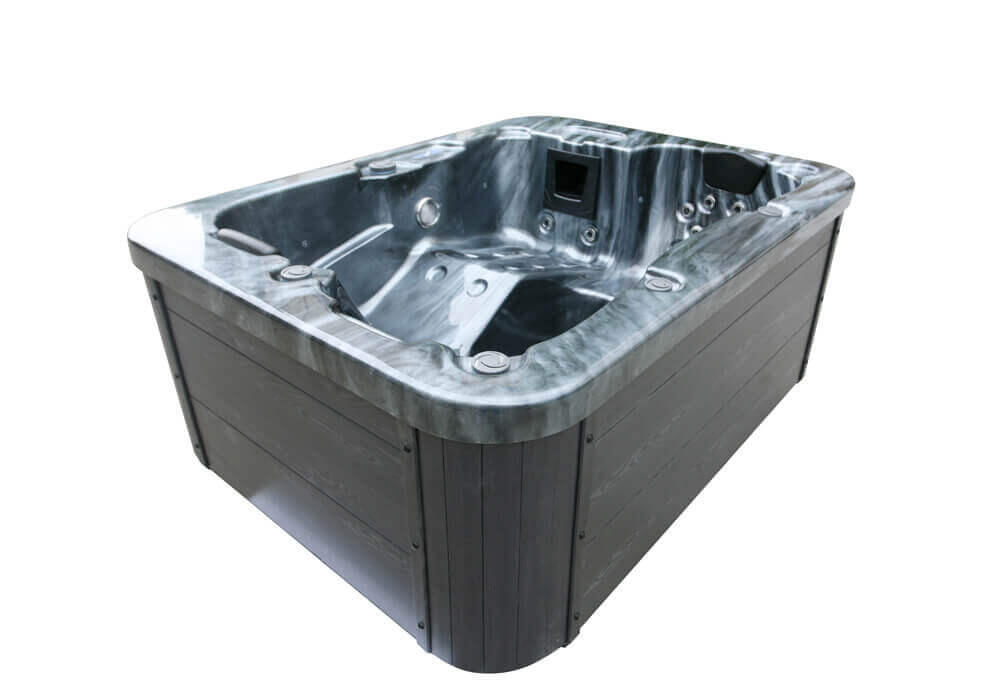 Idromassaggio da esterno BLACK MARBLE Con scaletta e copertura termica 6/7