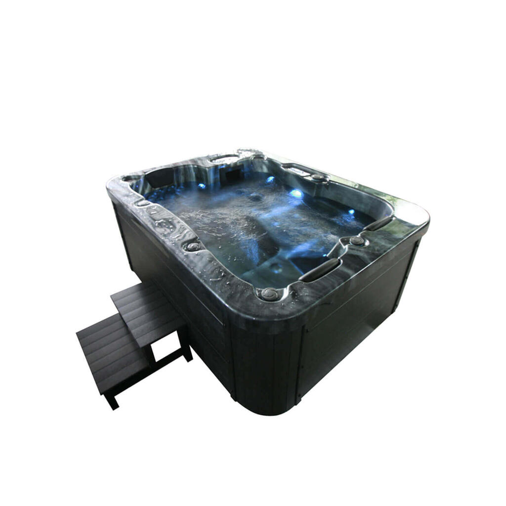 Outdoor Whirlpool BLACK MARBLE With stairs and thermal cover