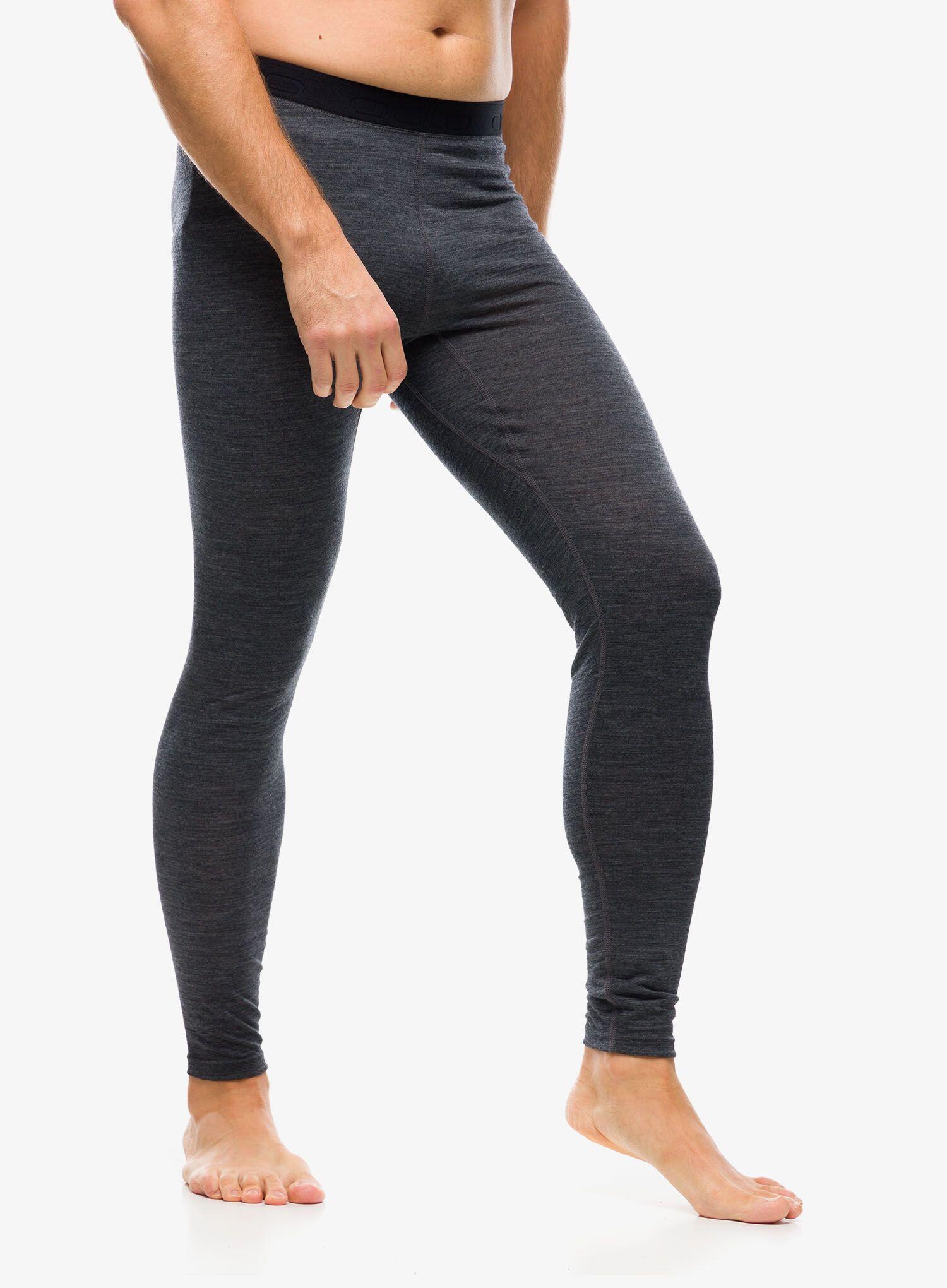 Lange Tights Odlo Performance Wool 150 Grau 3/6