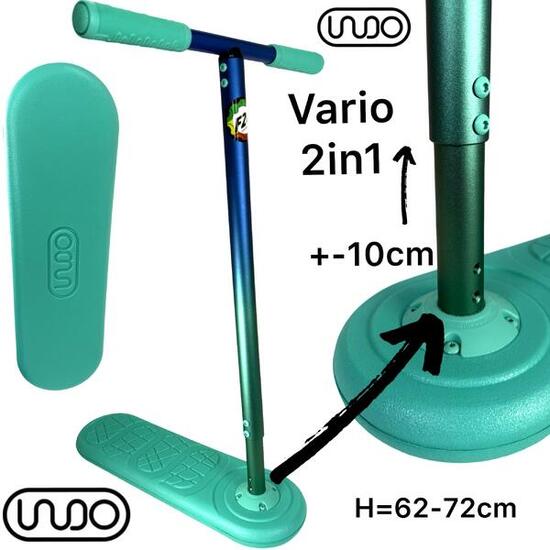 Indo Kickstarter Trampolin Stunt-Scooter Trick Trainer 570-670 H=62-72cm Neon