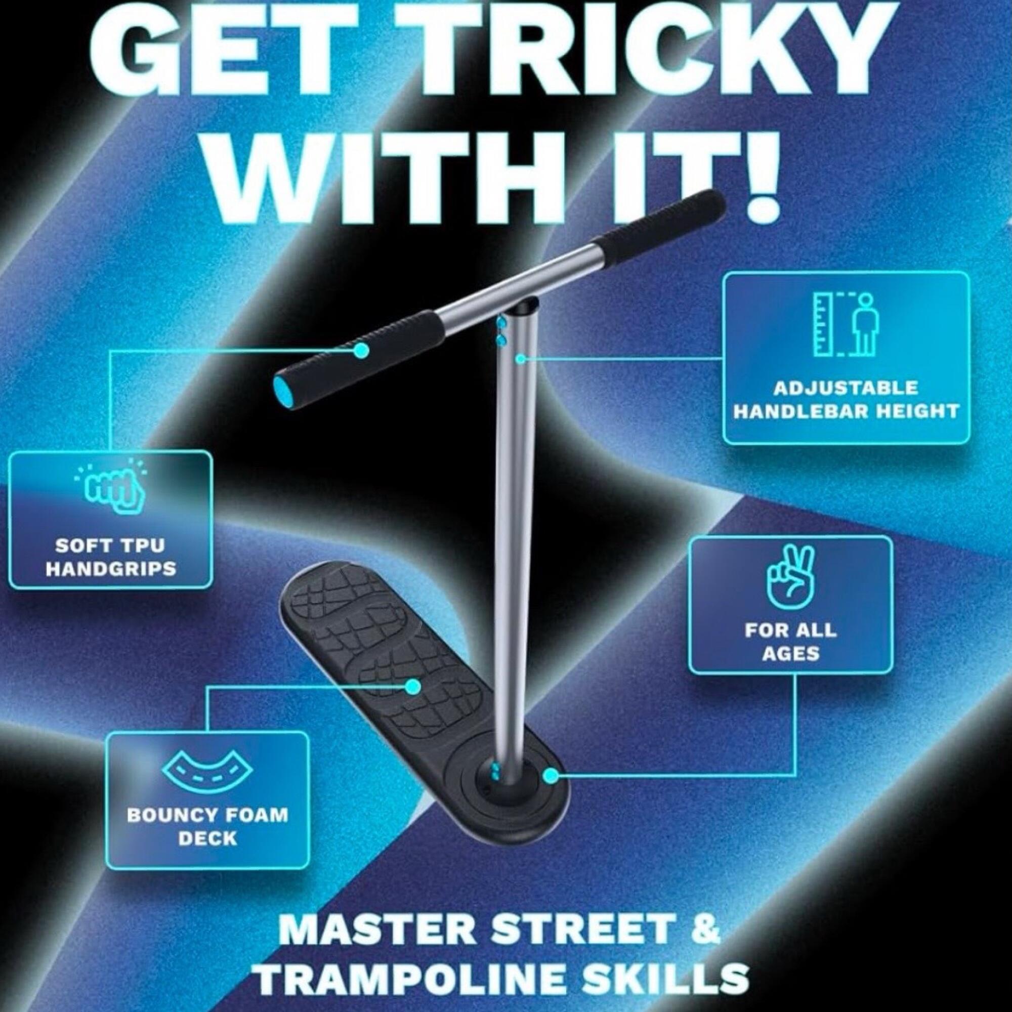 Indo Kickstarter Trampolin Stunt-Scooter Trick Trainer 570-670 H=62-72cm Neon 4/7