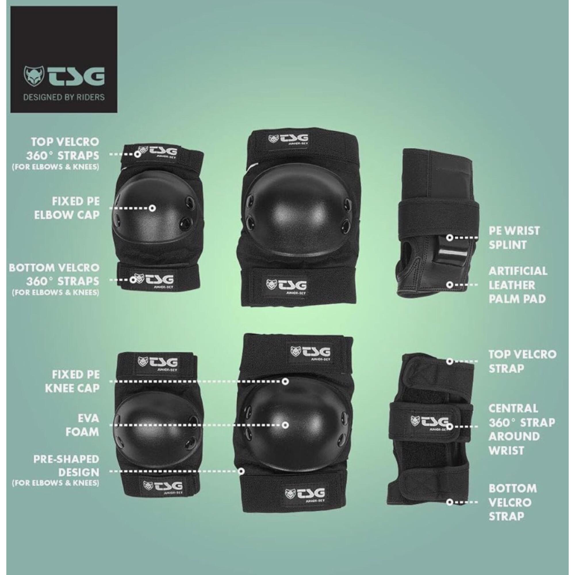 TSG Protection-Set Basic (Knie+Ellenbogen+Handgelenk-Schoner) Junior 2/6