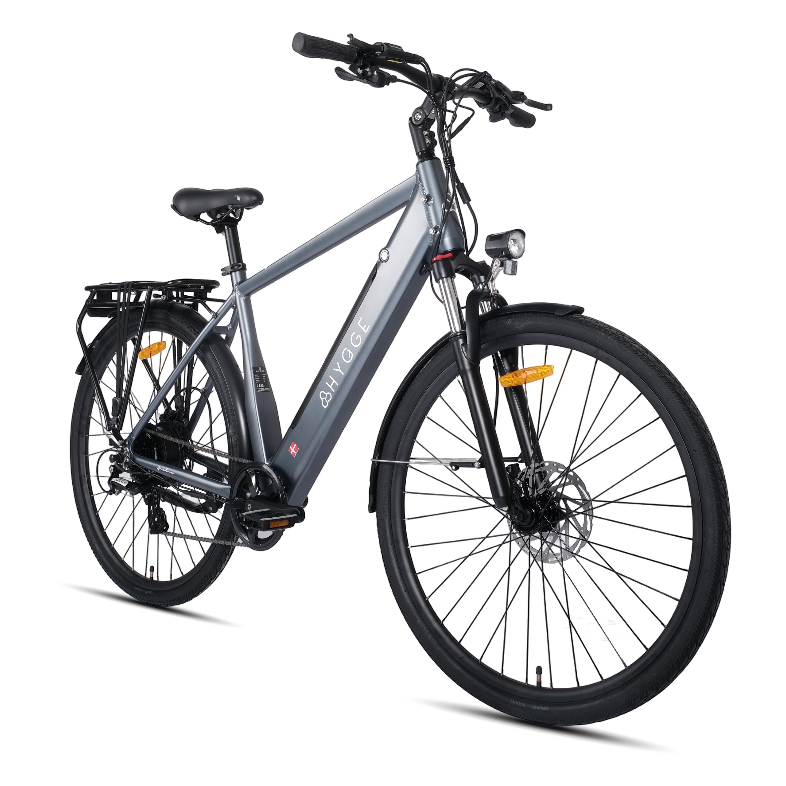 HYGGE BIKES Aarhus 2025 - Urban E-Bike with 48V 14Ah Battery - Graphite Grey