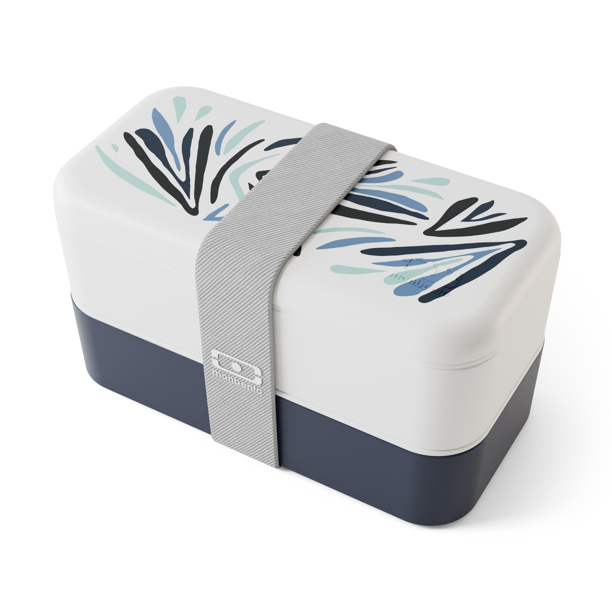 Monbento - Boite Repas 2x500ml - 1l|adulte |bureau, Pique-nique|made In France|original - Lunchbox - Blanc|bleu - 1 L - Decathlon