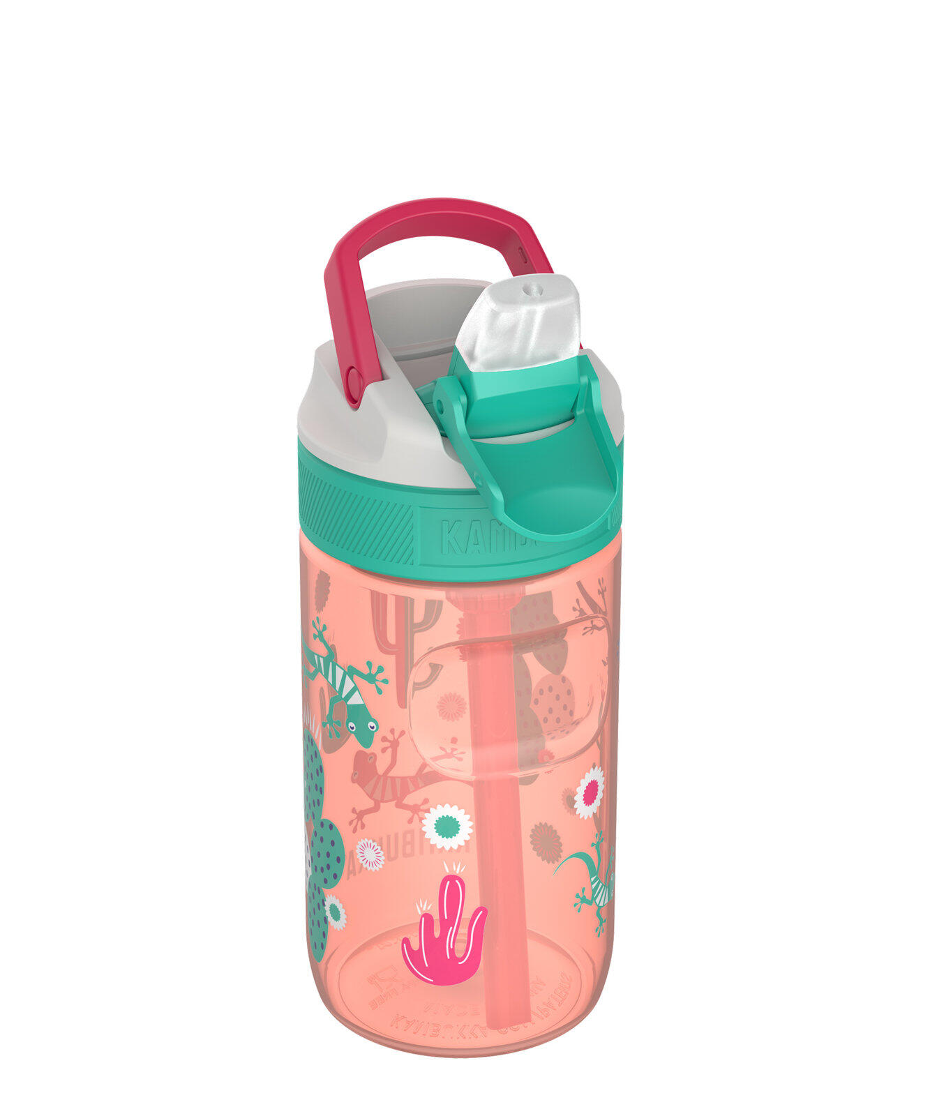 Trinkflasche Kambukka Lagoon 400 ml, Cactus Gekko, Trinkhalm, auslaufsicher 4/7