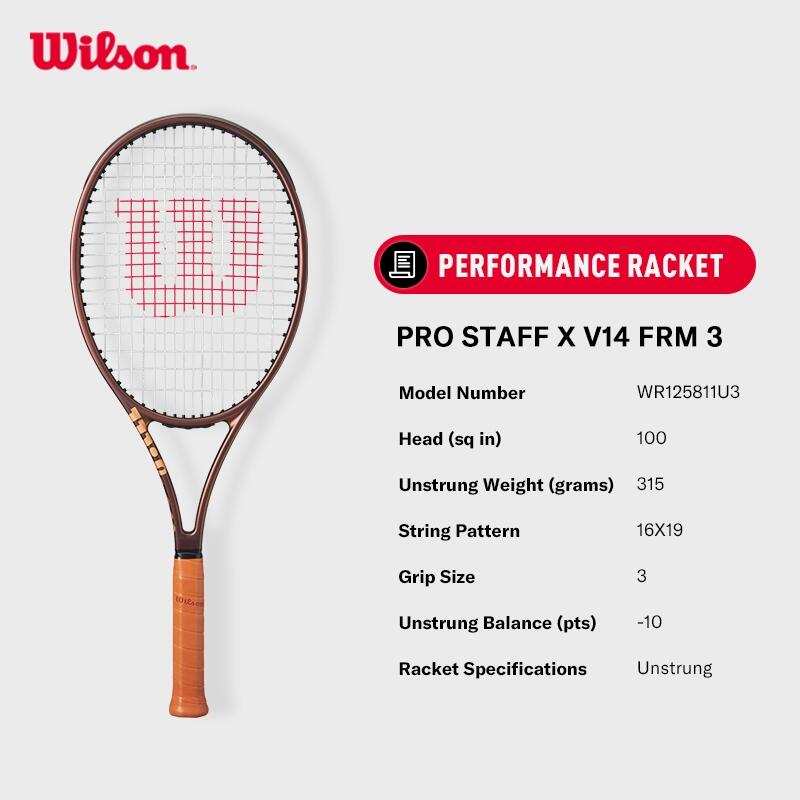 WILSON Pro Staff X V14 Tennis Racket (Unstrung)