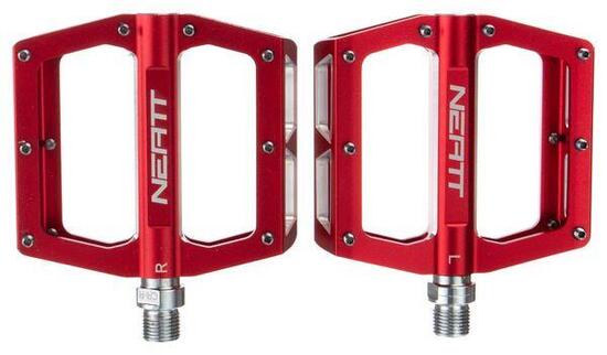 Coppia Pedali Flat Neatt Attack V2 Rosso - 8 Spine