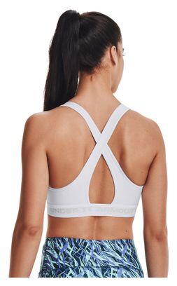 Brassiere Under Armour Crossback Mid Blanco Mujer — Soporte Medio 4/7
