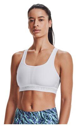 Brassiere Under Armour Crossback Mid Blanco Mujer — Soporte Medio 3/7