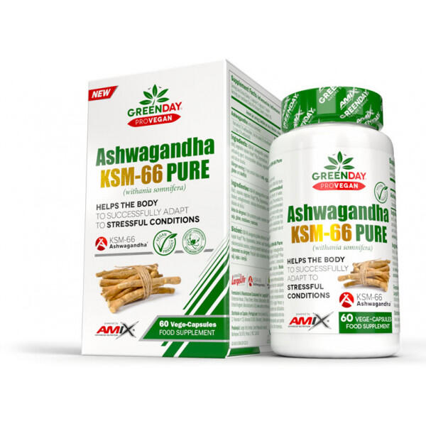 AMIX Ashwagandha KSM-66 Pure - 60 cápsulas de Amix GreenDay