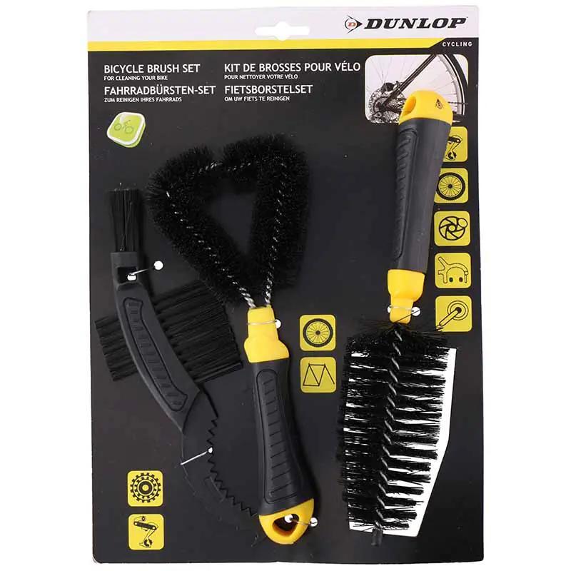 Dunlop 3-teiliges Fahrradbürsten-Set in Gelb und Schwarz 2/5