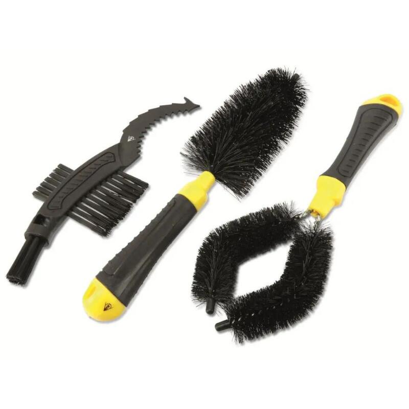 Dunlop 3-teiliges Fahrradbürsten-Set in Gelb und Schwarz 5/5