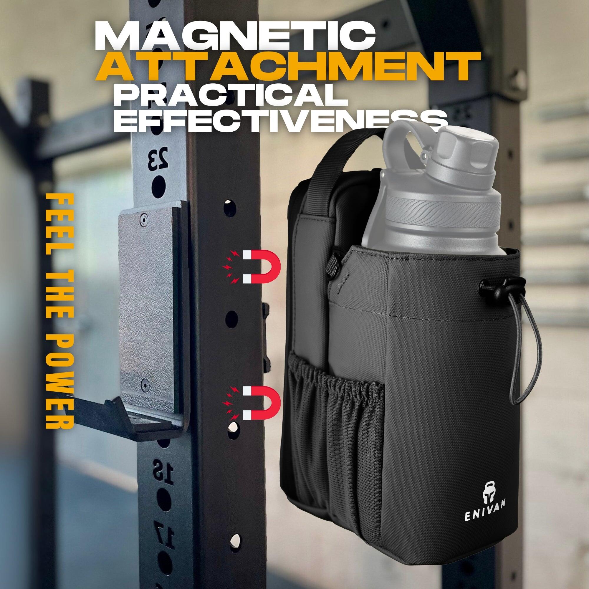 Sac Magnétique Sport, Fitness - Fixation Aimantée, Porte Bouteille, Téléphone 4/8