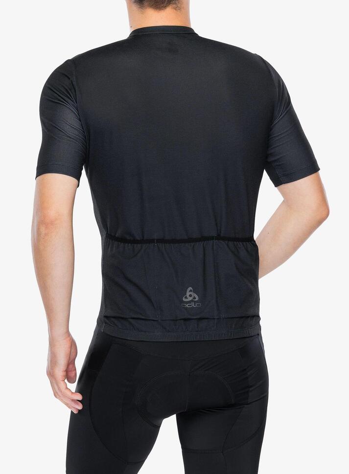Koszulka kolarska męska Odlo Essential T-Shirt S/U Collar S/S Full Zip