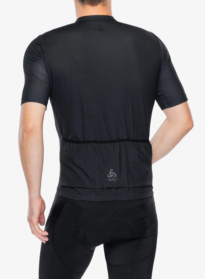 Koszulka kolarska męska Odlo Essential T-Shirt S/U Collar S/S Full Zip