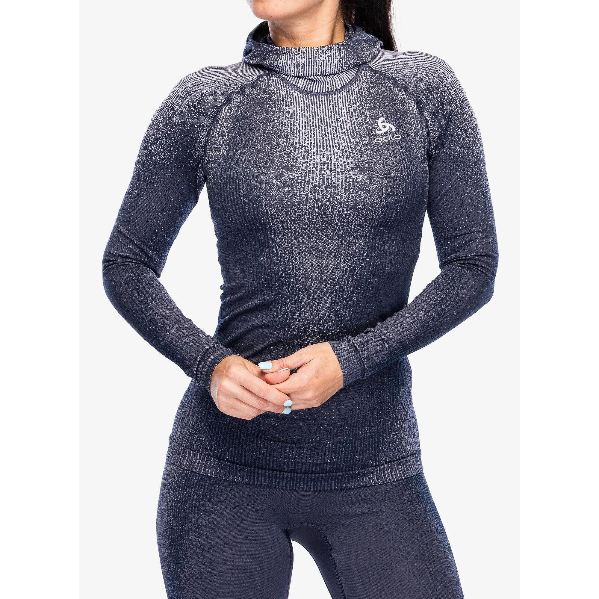 Bluza termoaktywna damska Odlo Blackcomb Eco BL Top Facemask LS
