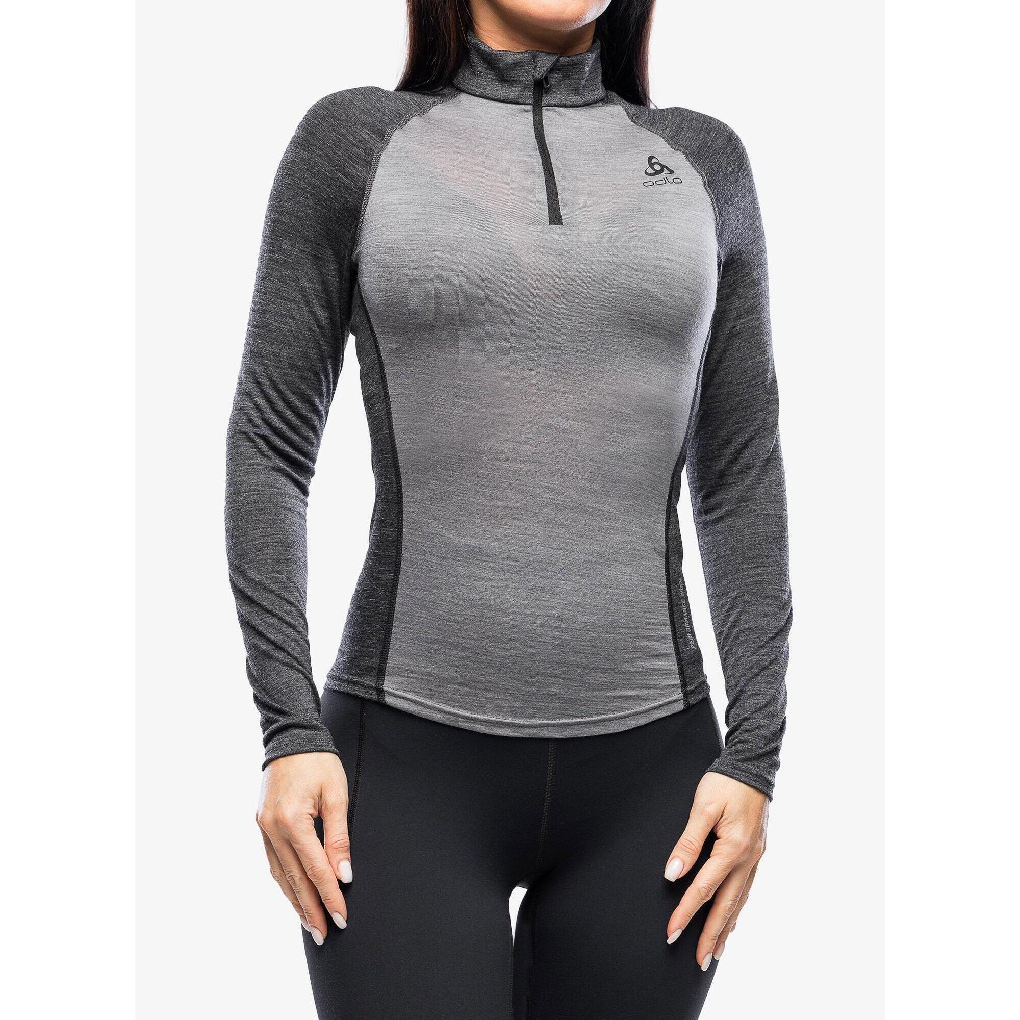 Bluza termiczna damska Odlo Natural Performance PW 150 BL Top Turtle Neck LS