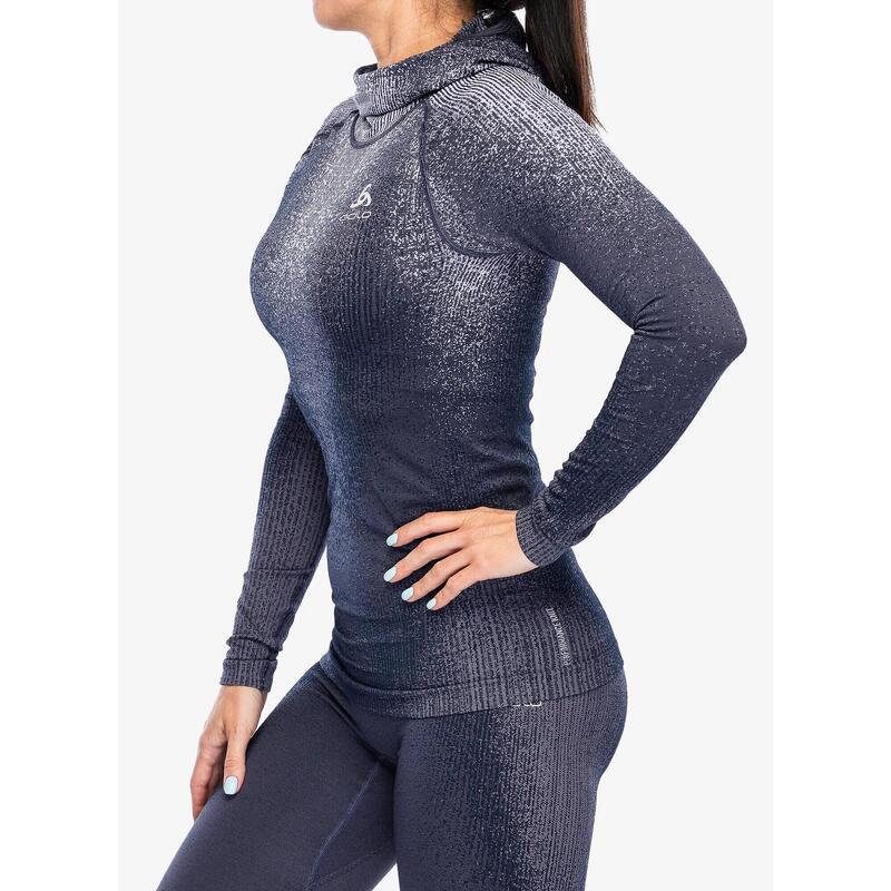 Bluza termoaktywna damska Odlo Blackcomb Eco BL Top Facemask LS