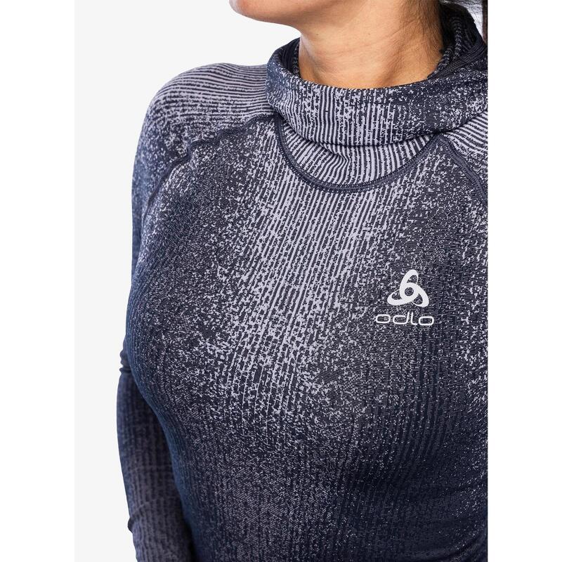 Bluza termoaktywna damska Odlo Blackcomb Eco BL Top Facemask LS