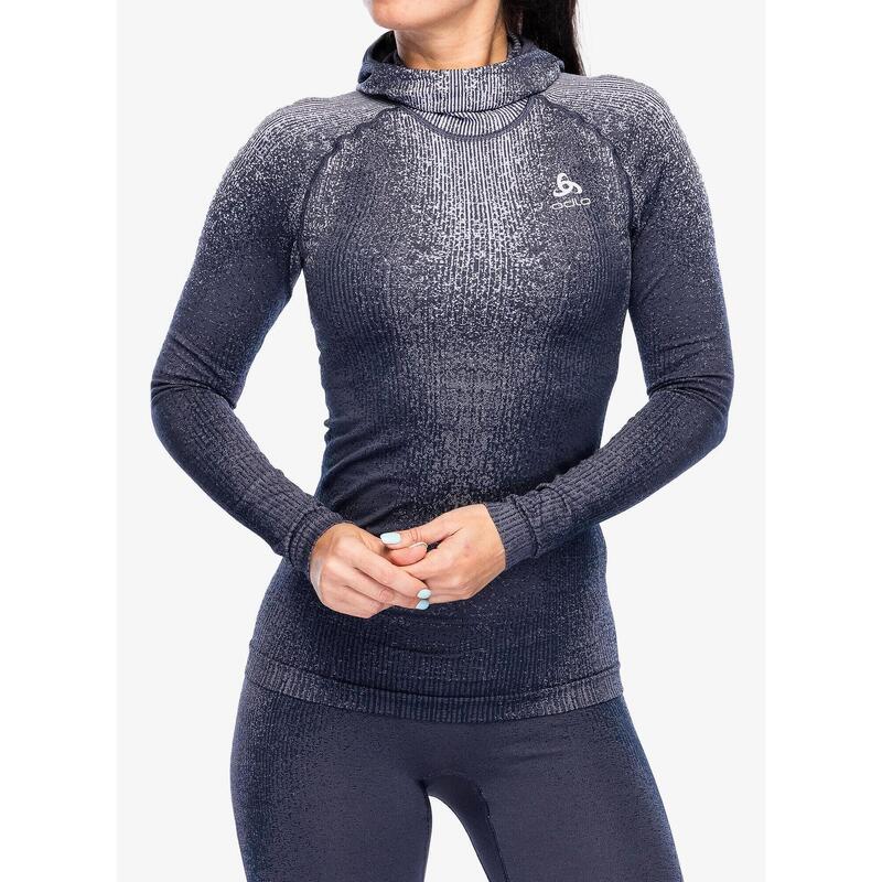 Bluza termoaktywna damska Odlo Blackcomb Eco BL Top Facemask LS
