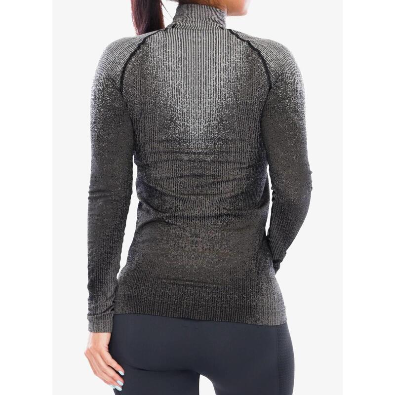 Bluza termoaktywna damska Odlo Blackcomb Eco BL Top Turtle Neck LS Half Zip