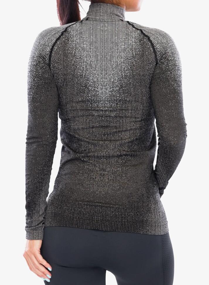 Bluza termoaktywna damska Odlo Blackcomb Eco BL Top Turtle Neck LS Half Zip