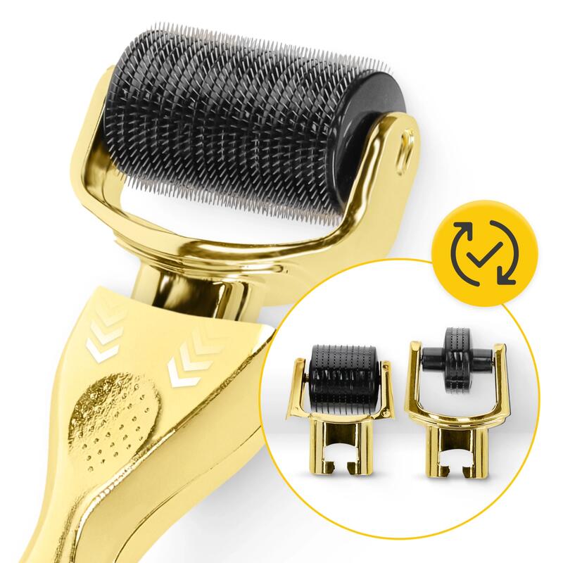Derma roller 3 în 1 pentru mezoterapie cu microace 4FIZJO