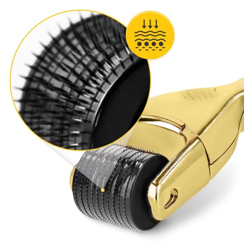 Derma roller 3 în 1 pentru mezoterapie cu microace 4FIZJO