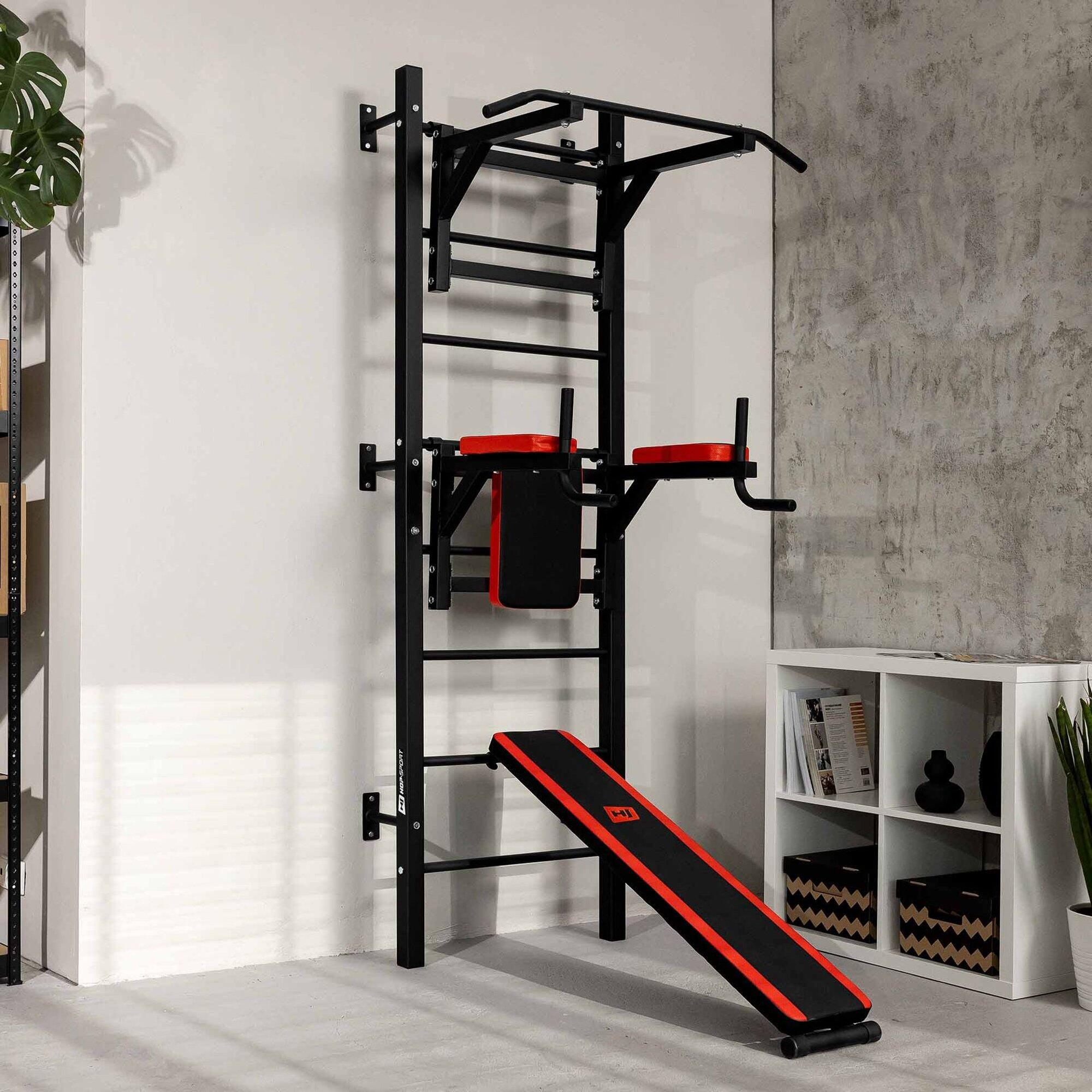 Poręcze do kalisteniki Hop-sport HS-1008K z drabinką