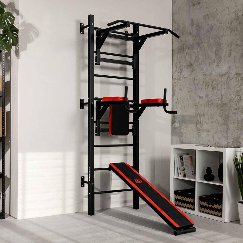 Barele pentru calistenie Hop-sport HS-1008K cu scară