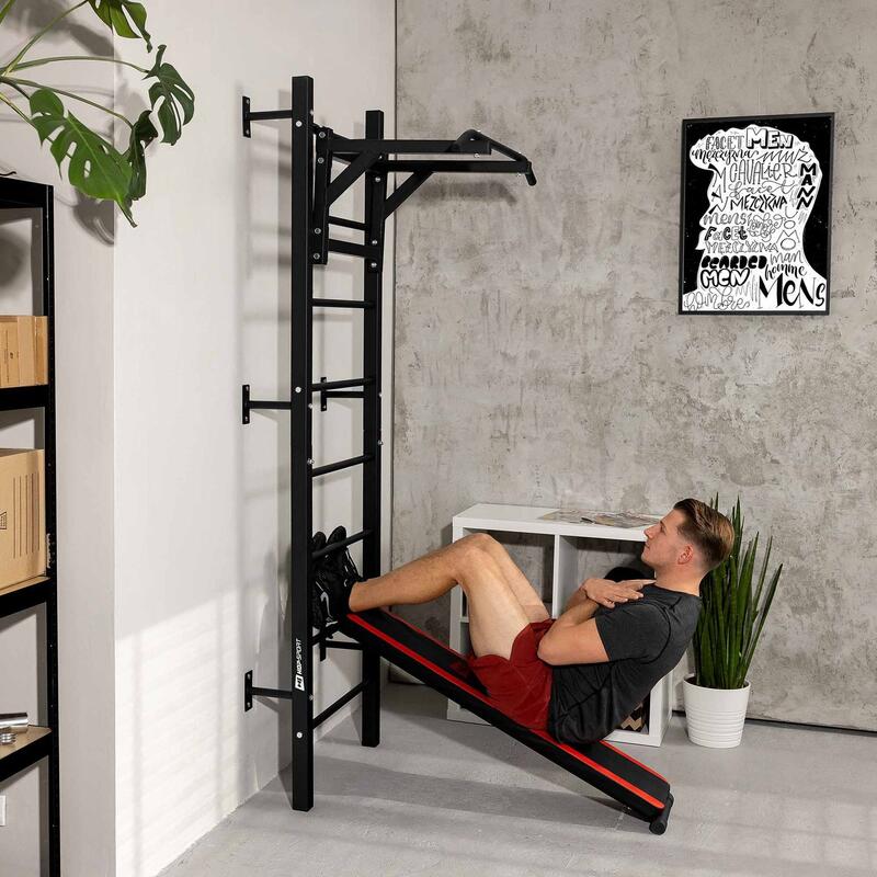 Barele pentru calistenie Hop-sport HS-1008K cu scară