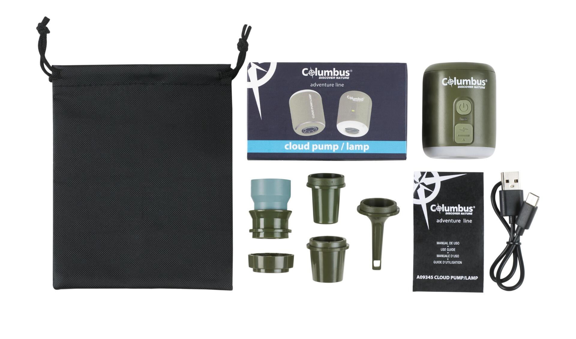 Columbus Cloud Khaki Mini Rechargeable Travel Pump 2/7